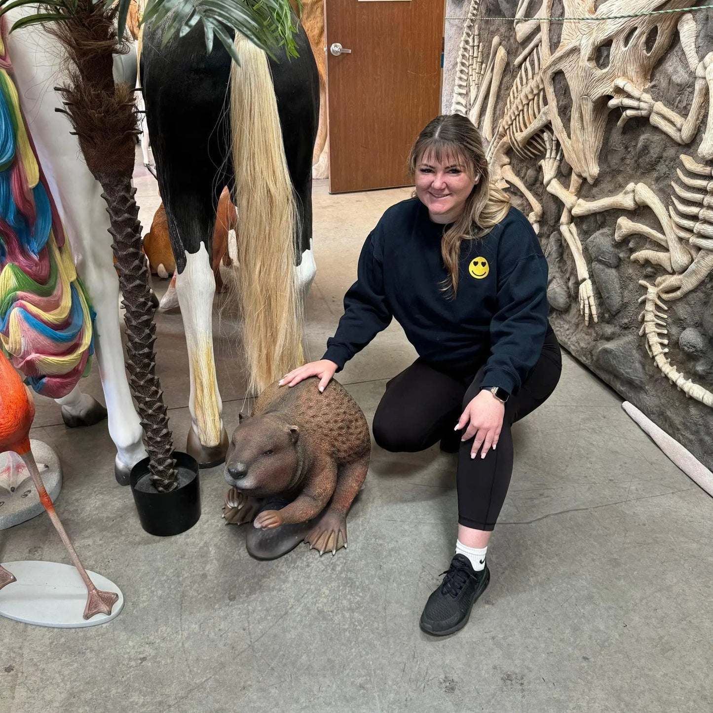 Beaver Rodent Life Size Statue A0602-R214-PT