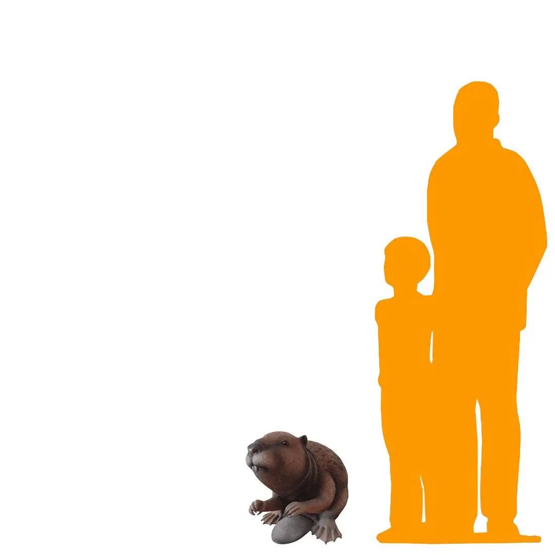 Beaver Rodent Life Size Statue A0602-R214-PT