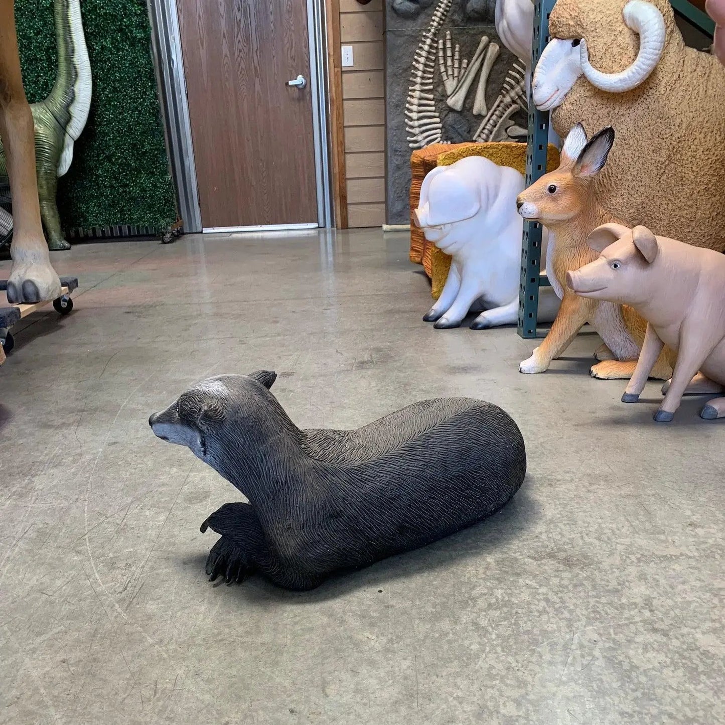 Laying Badger Statue A0628-R225-PT