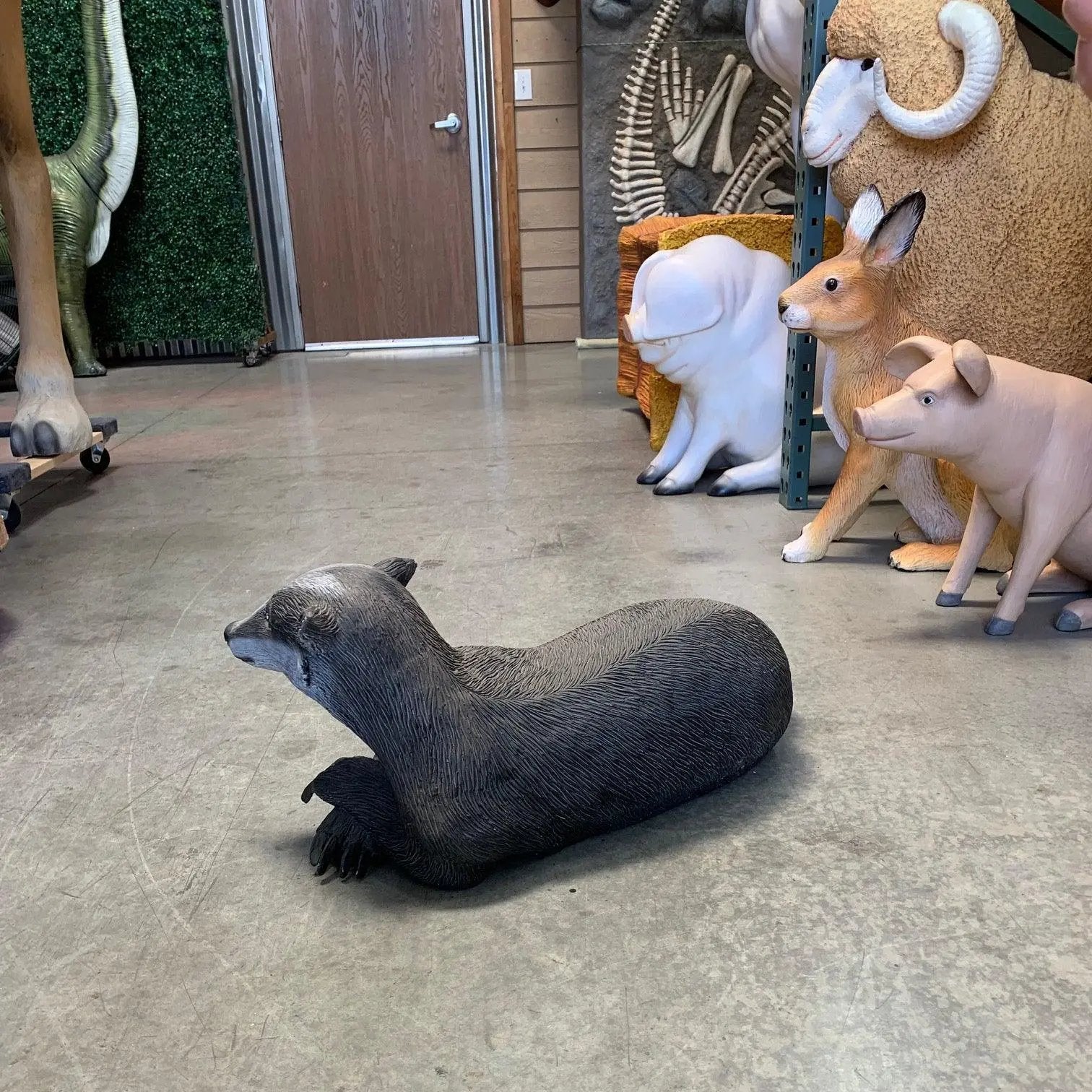 Laying Badger Statue A0628-R225-PT