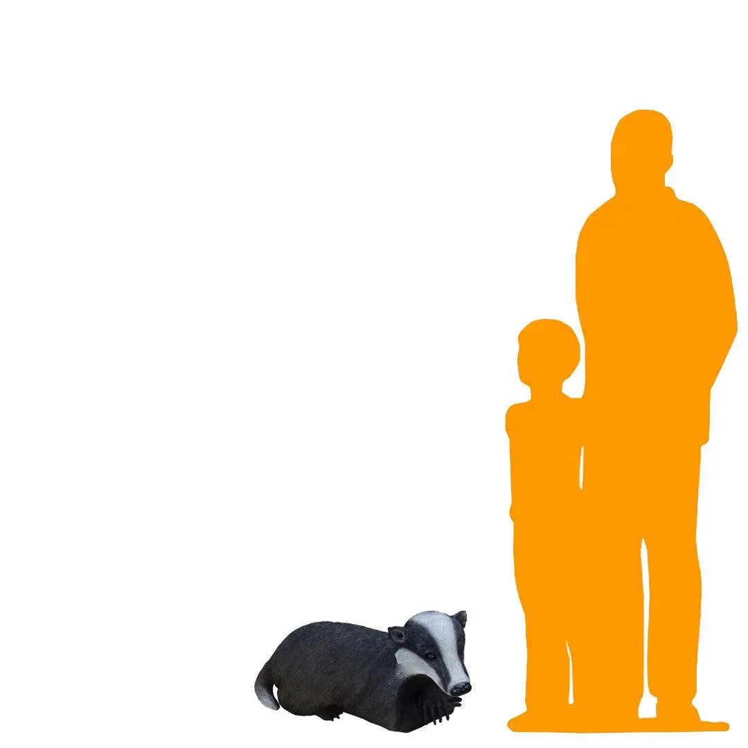 Laying Badger Statue A0628-R225-PT