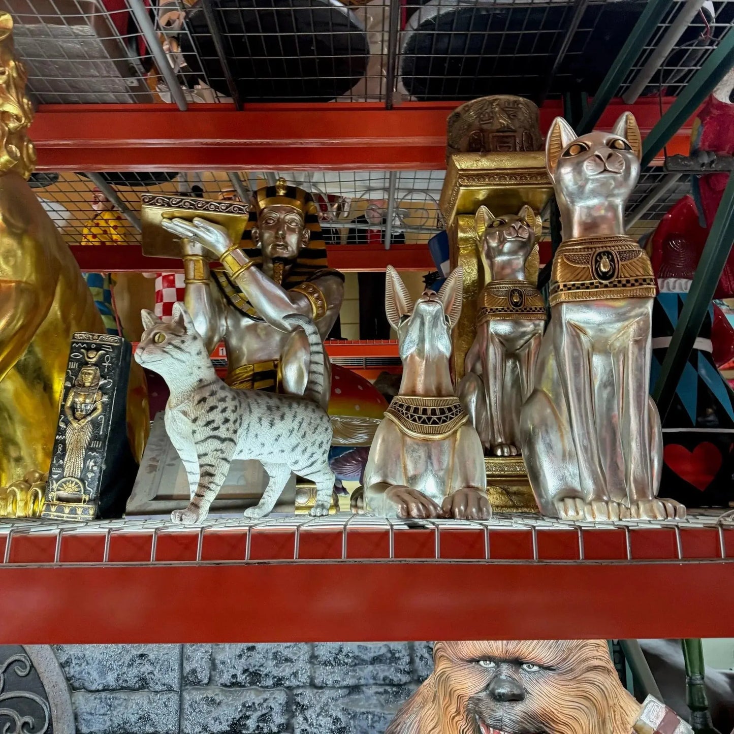 Egyptian Mau Cat Life Size Statue A0743-R291-PT