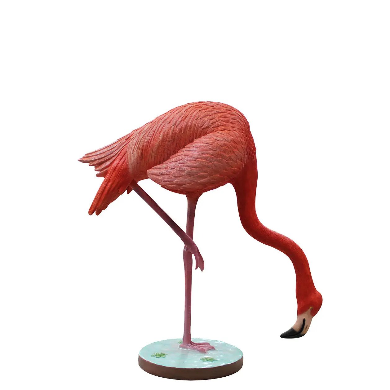 Flamingo Head Down Life Size Statue A0746D-R334-PT