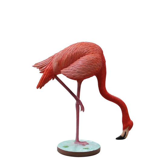 Flamingo Head Down Life Size Statue A0746D-R334-PT