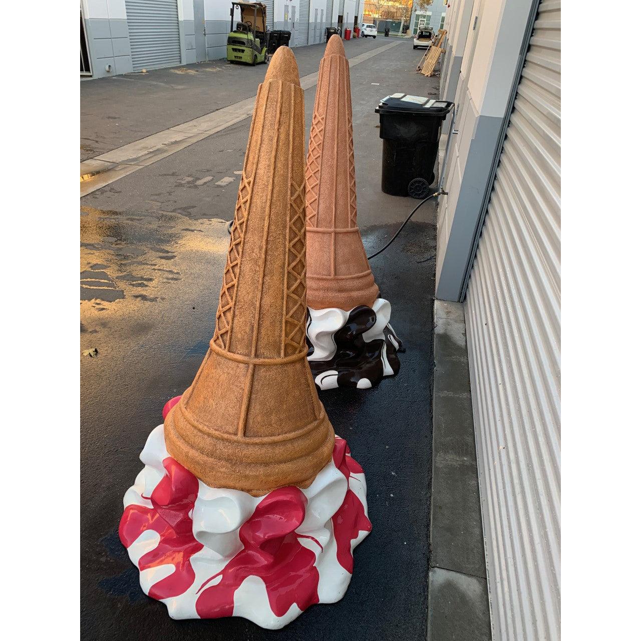 Strawberry Melting Ice Cream Statue