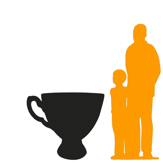 Pink Tea Cup Over Sized Statue R0355P-R365-PT