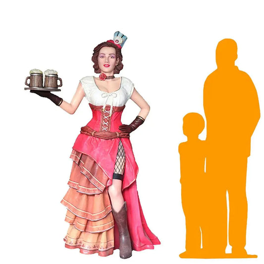 Saloon Girl Clara Life Size Statue LS302-R389-PT