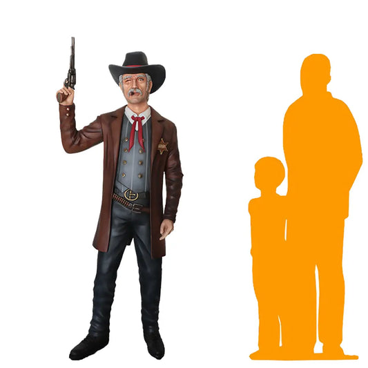 Cowboy Sheriff Wyatt Life Size Statue LS421-R394-PT