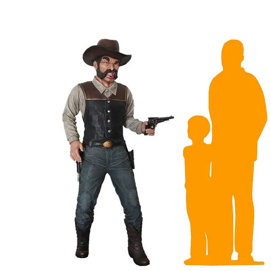 Angry Cowboy Billy Life Size Statue LS307-R395-PT