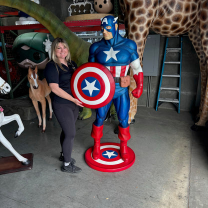 Captain Super Hero Life Size Statue