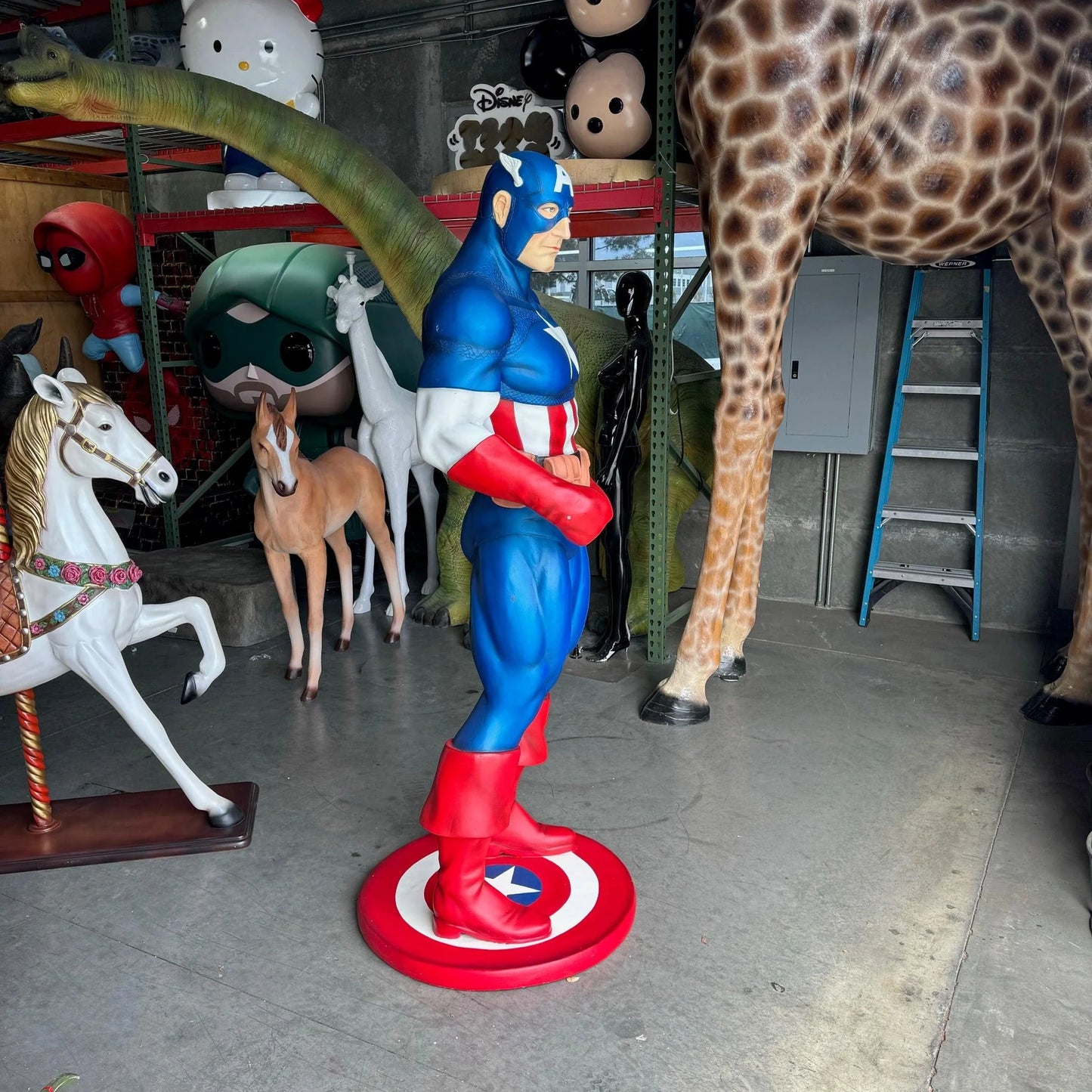 Captain Super Hero Life Size Statue