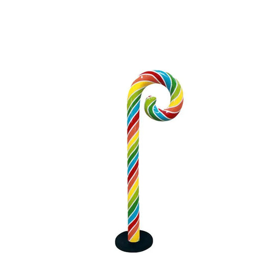 Large Swirl Rainbow Candy Cane Statue - LM Treasures Prop Rentals