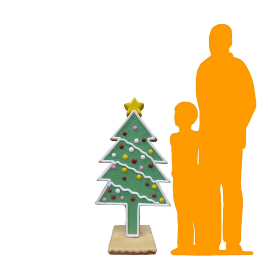 Small Gingerbread Christmas Tree Statue S0131-S097-PT