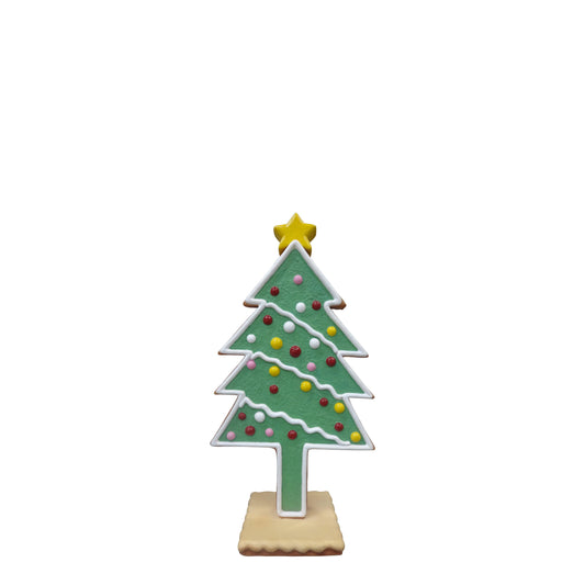 Small Gingerbread Christmas Tree Statue - LM Treasures Prop Rentals