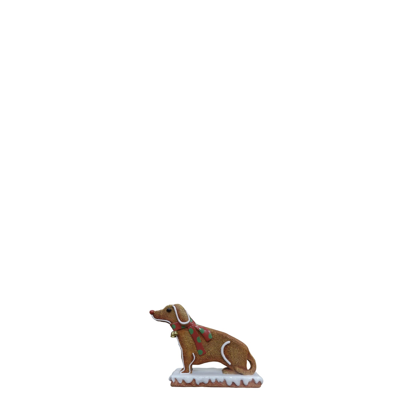 Small Gingerbread Dog Statue - LM Treasures Prop Rentals