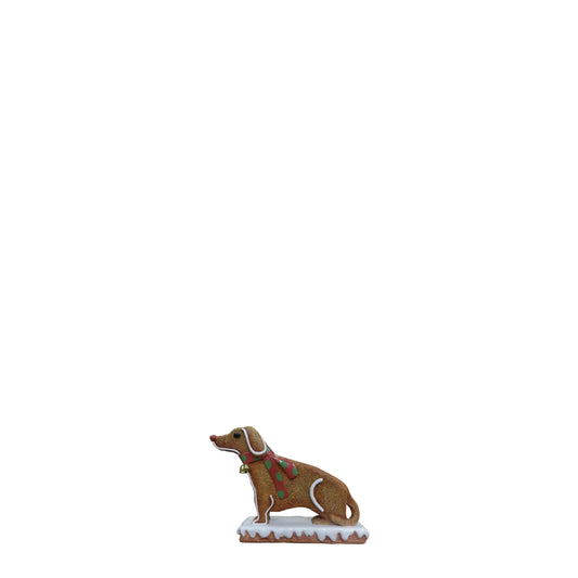 Small Gingerbread Dog Statue - LM Treasures Prop Rentals