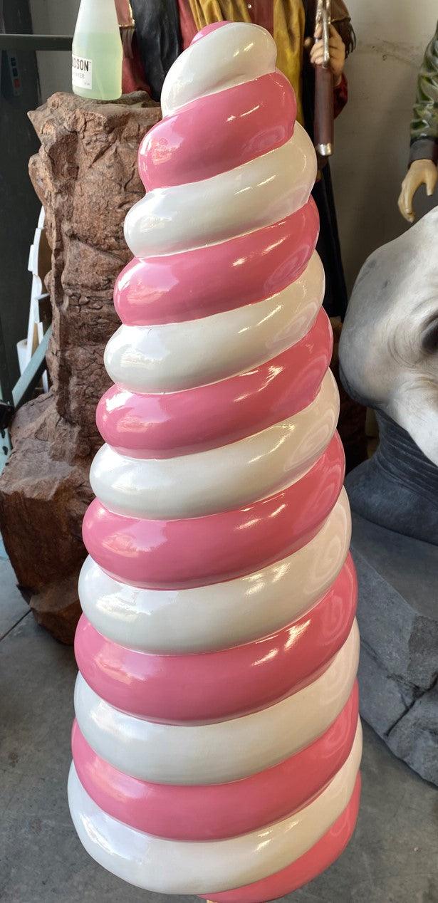Small Pink Cone Lollipop Statue