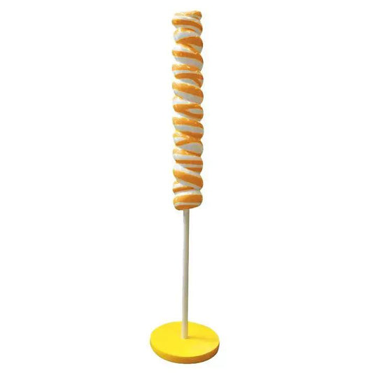 Large Orange Twist Pop Statue - LM Treasures Prop Rentals