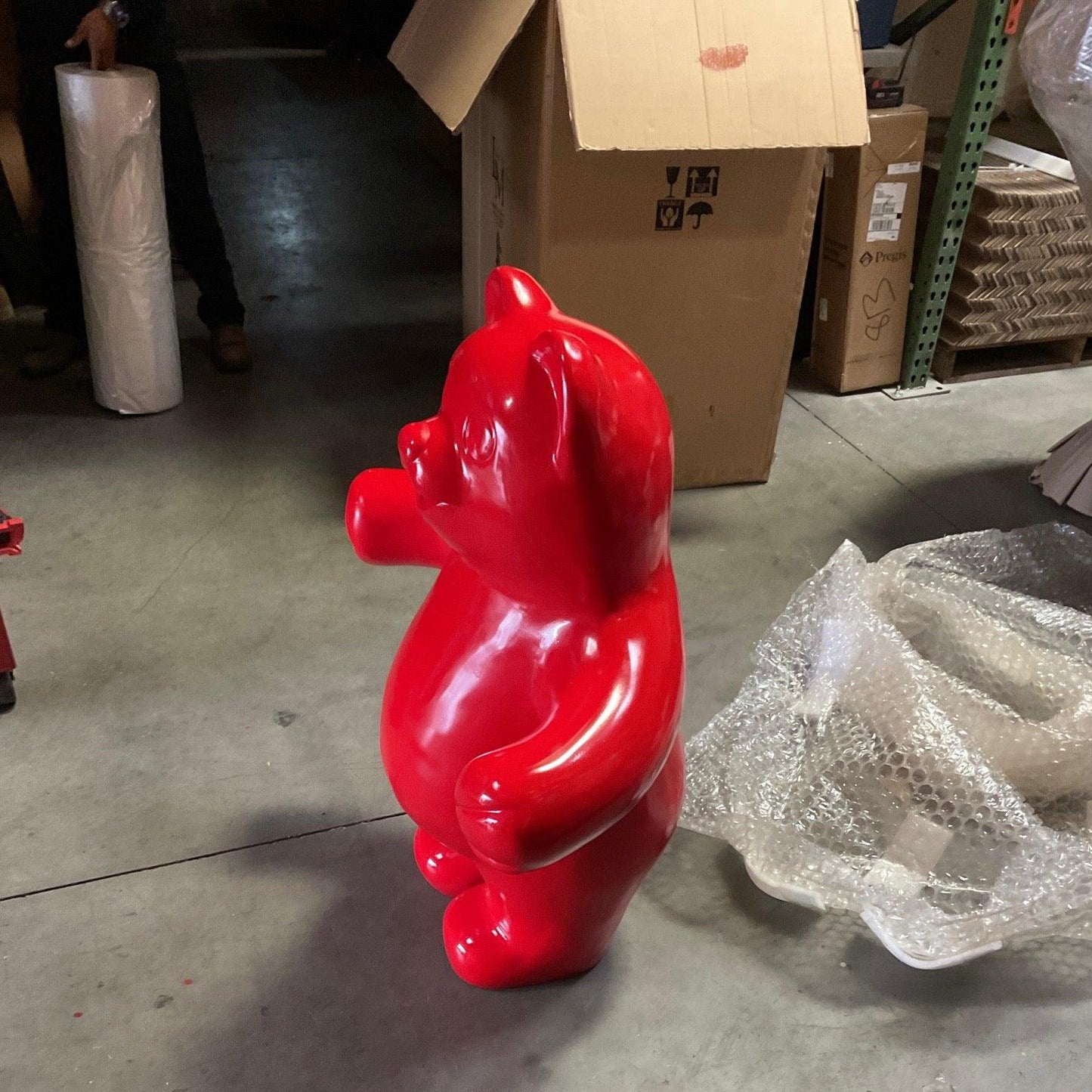 Large Red Gummy Bear Statue