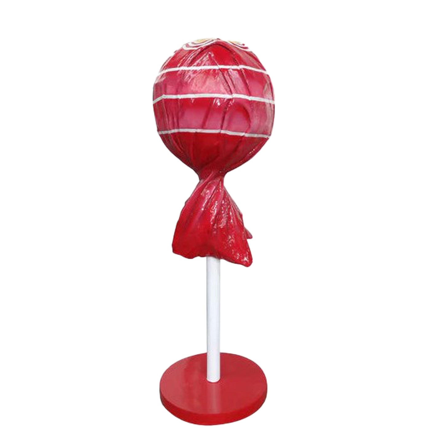 Large Red Lollipop Statue - LM Treasures Prop Rentals