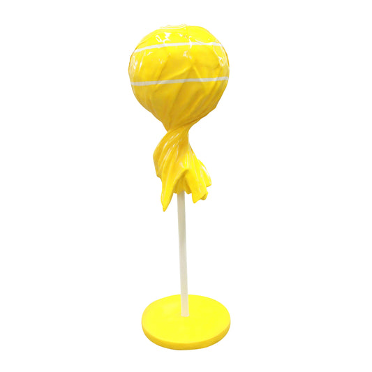Large Yellow Lollipop Statue - LM Treasures Prop Rentals