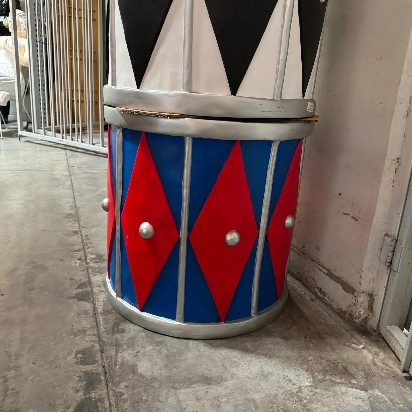 Red And Blue Drum Statue S0105-S072-PT