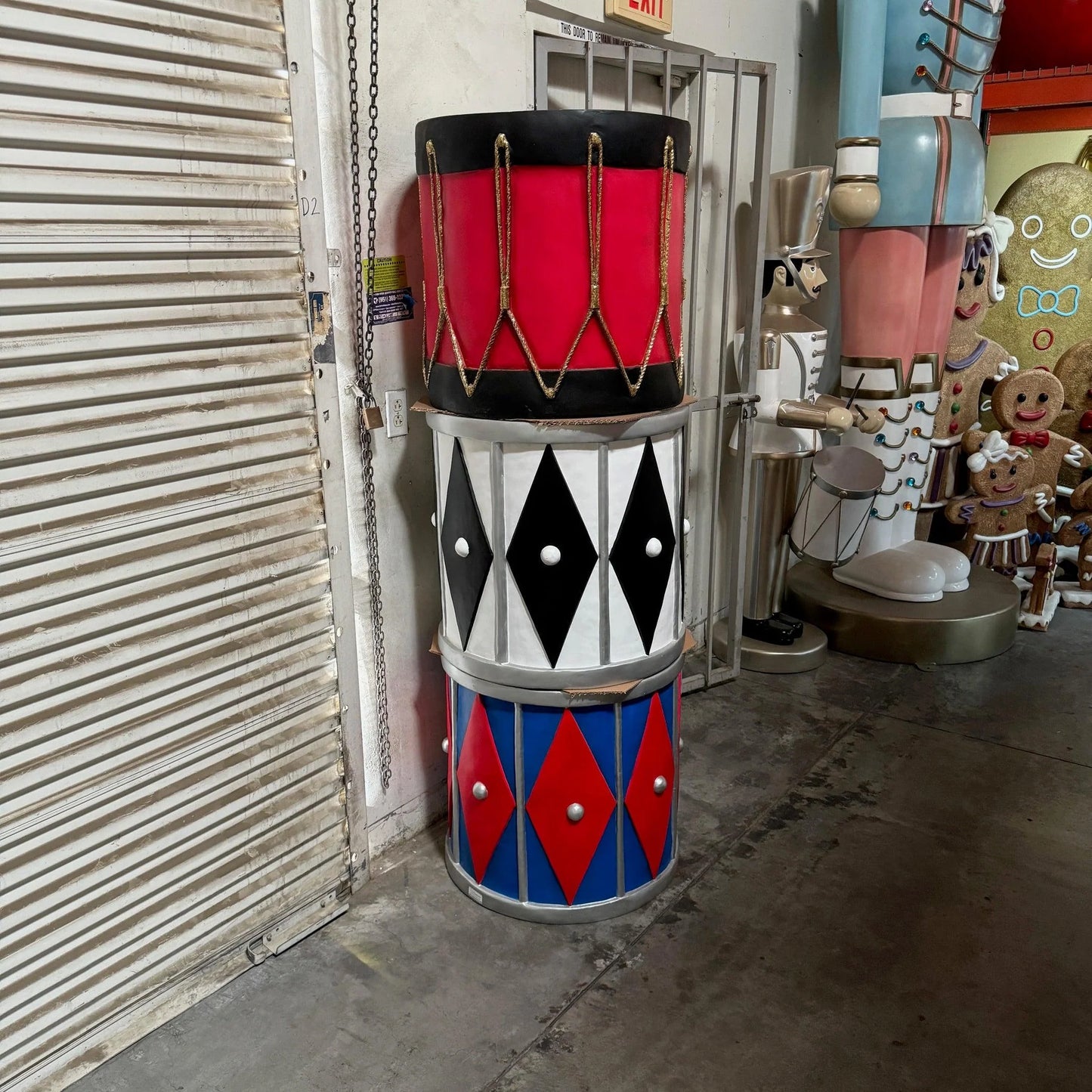 Circus Drum Over Sized Statue