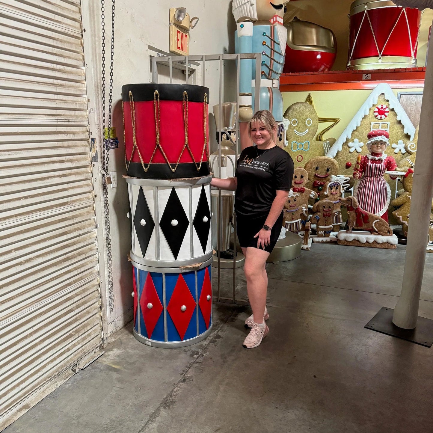 Circus Drum Over Sized Statue