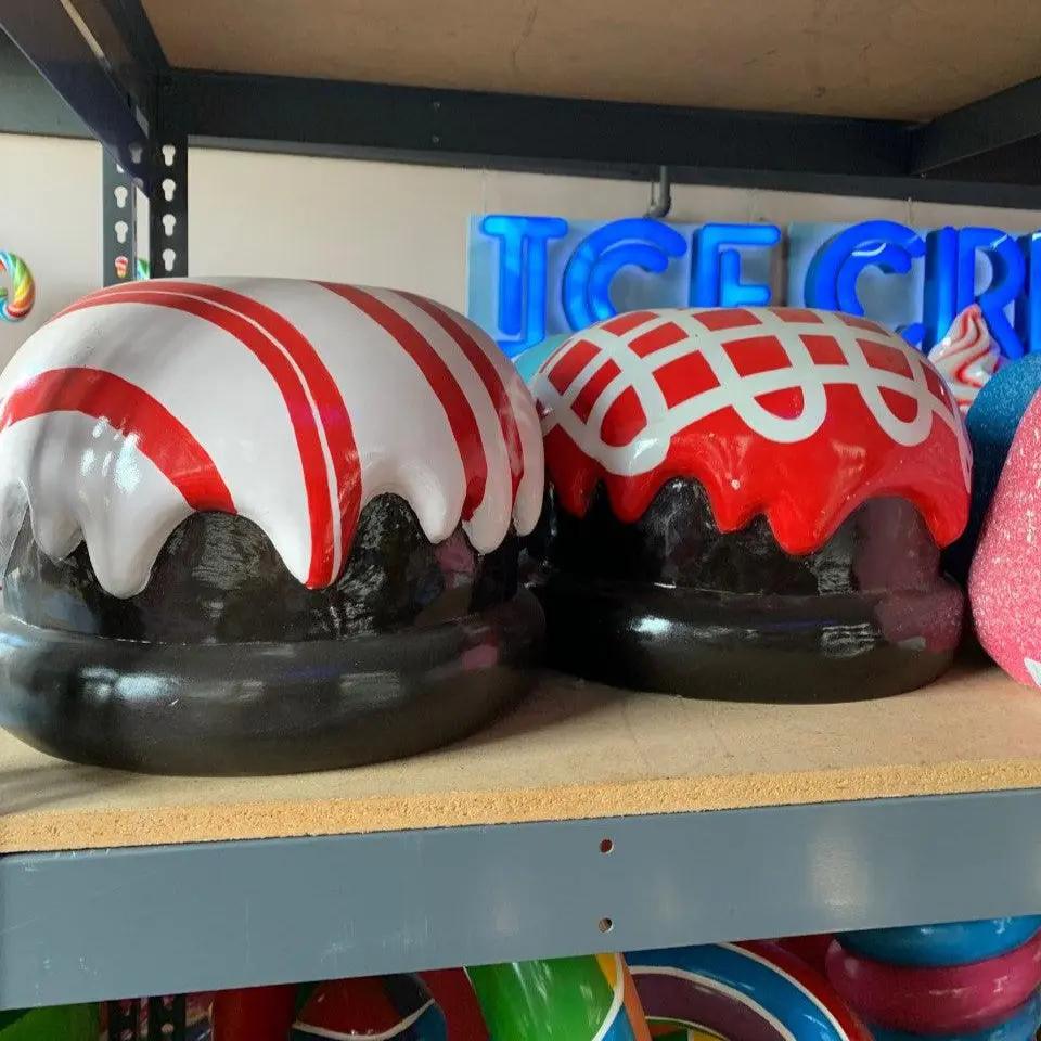 White Mallow Truffle Statue R0299W-S112-PT