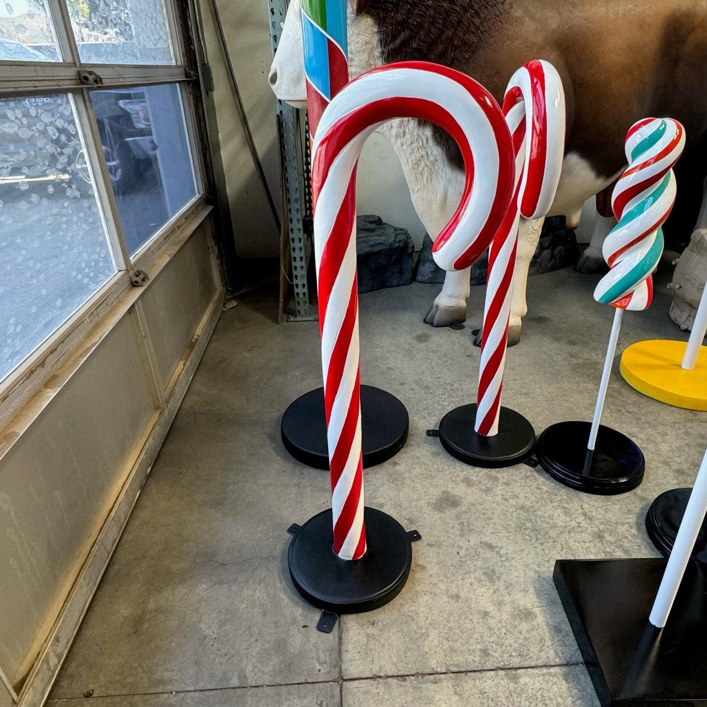 Small Traditional Candy Cane Statue