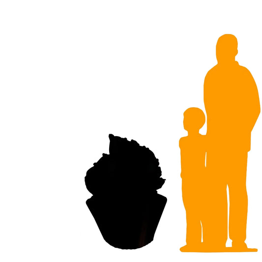 Giant Blue Cupcake Statue R0319B-S122-PT