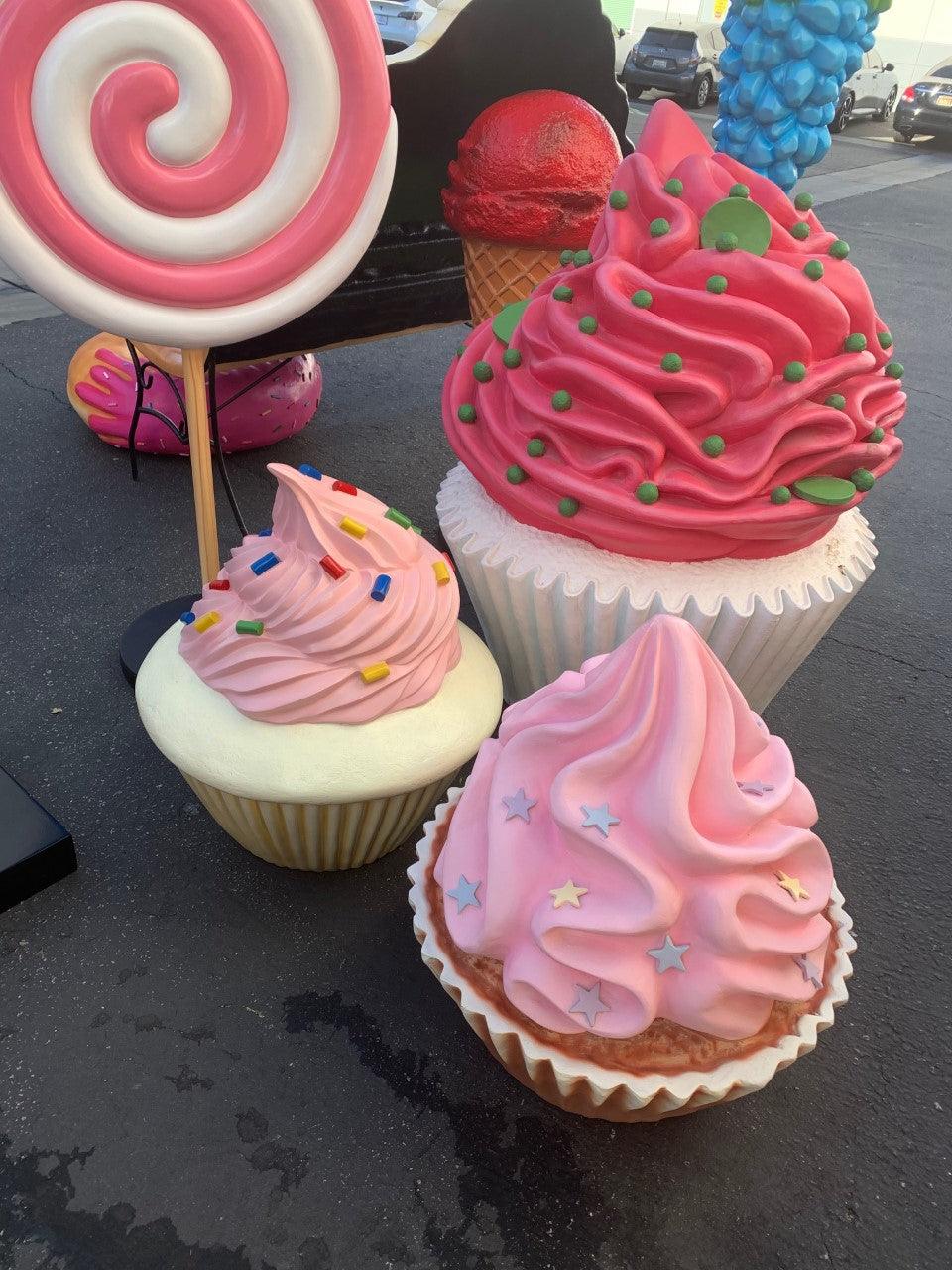 Giant Pink Cupcake Statue