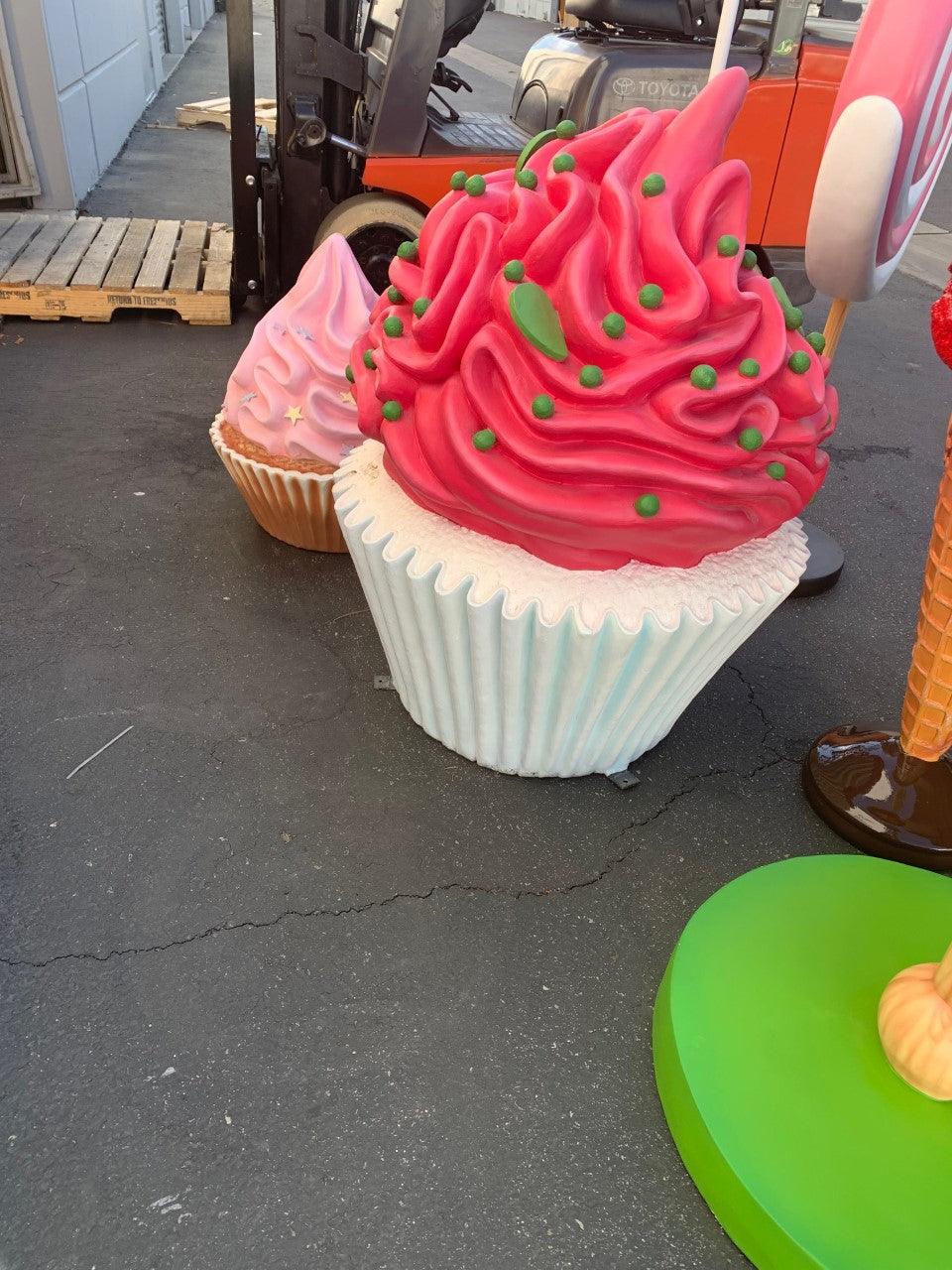 Giant Pink Cupcake Statue
