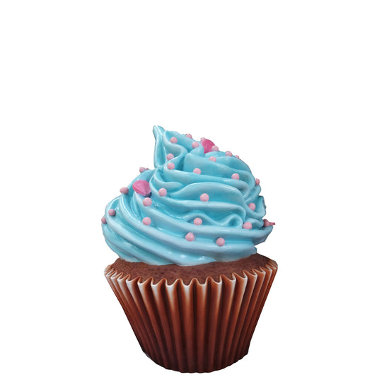 Giant Blue Cupcake Statue R0319B-S122-PT