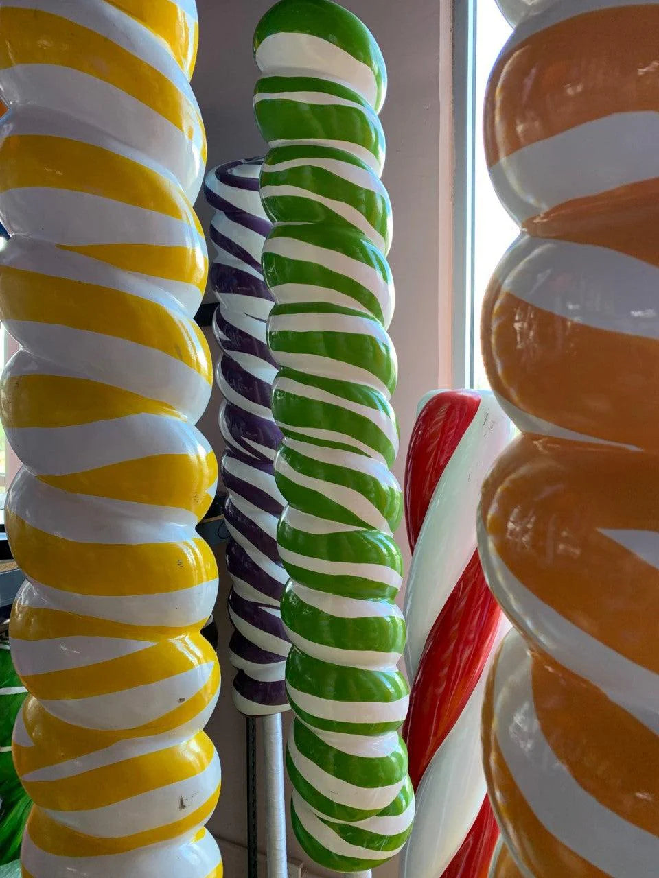 Large Green Twist Pop Statue