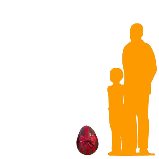 Ribbon Chocolate Easter Egg Statue S0026-S145-PT