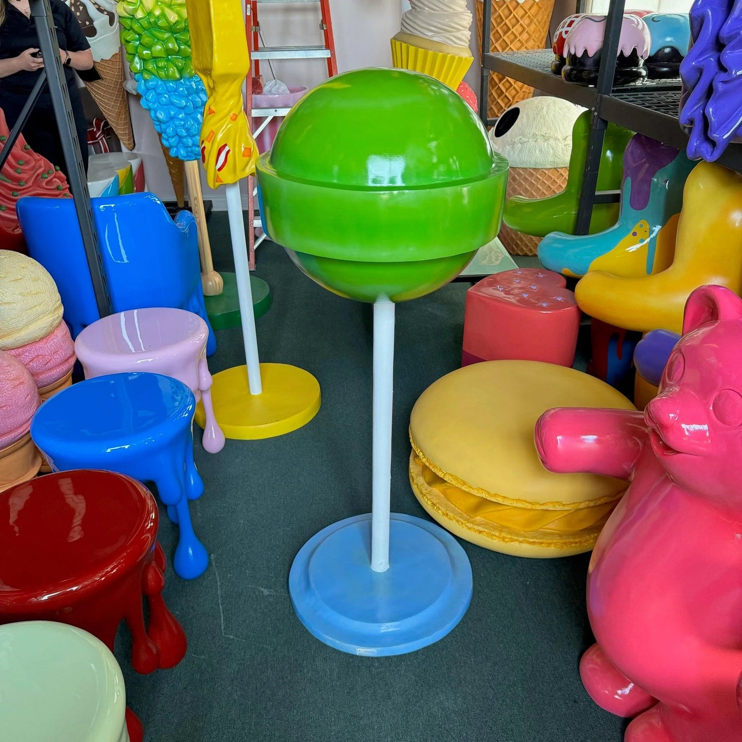 Medium Green Sugar Pop Statue