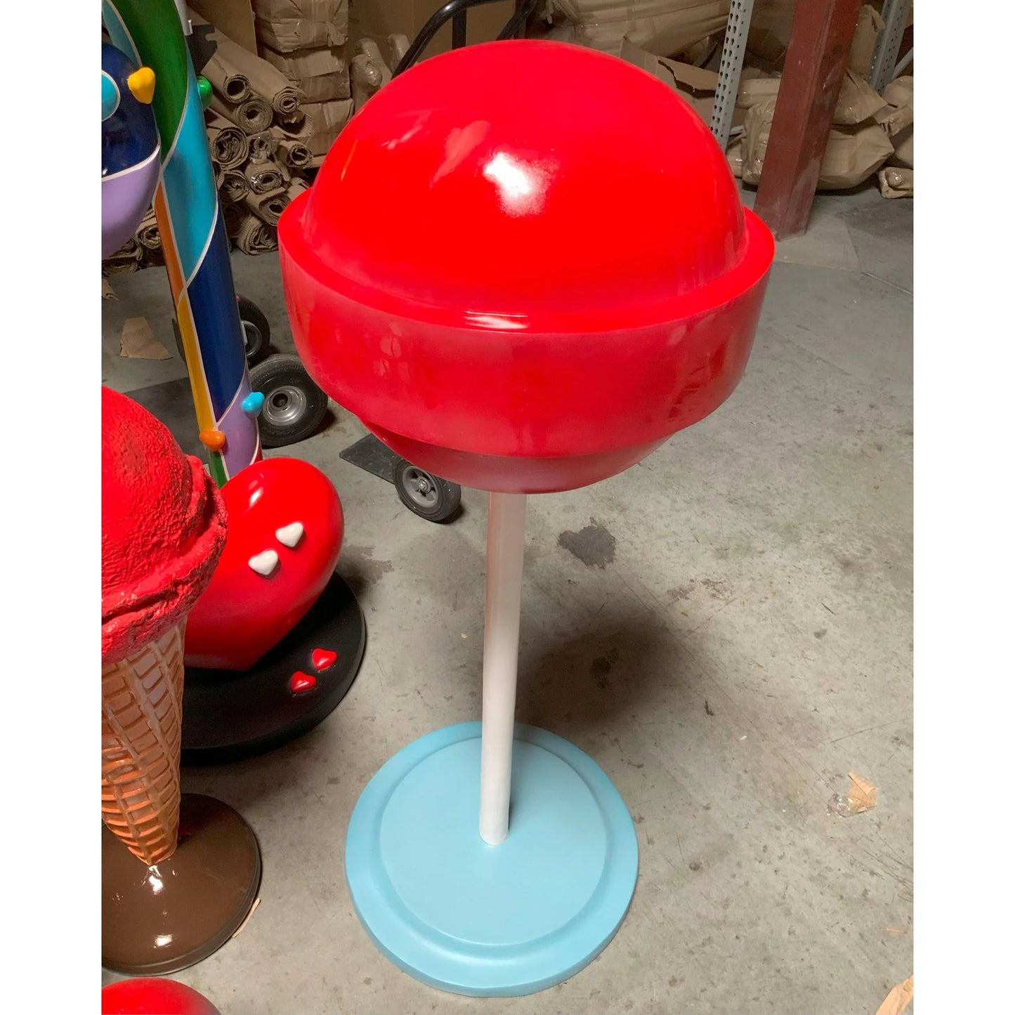 Medium Red Sugar Pop Statue