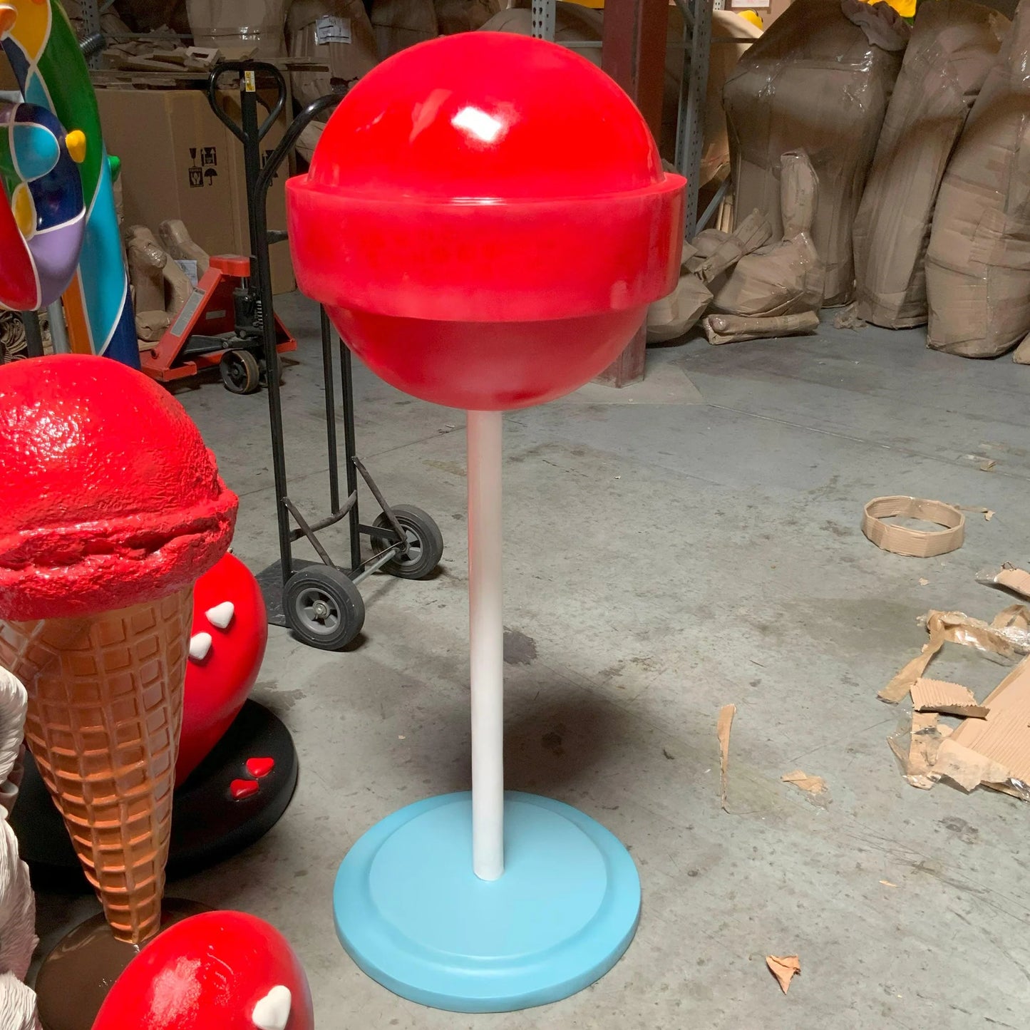 Medium Red Sugar Pop Statue