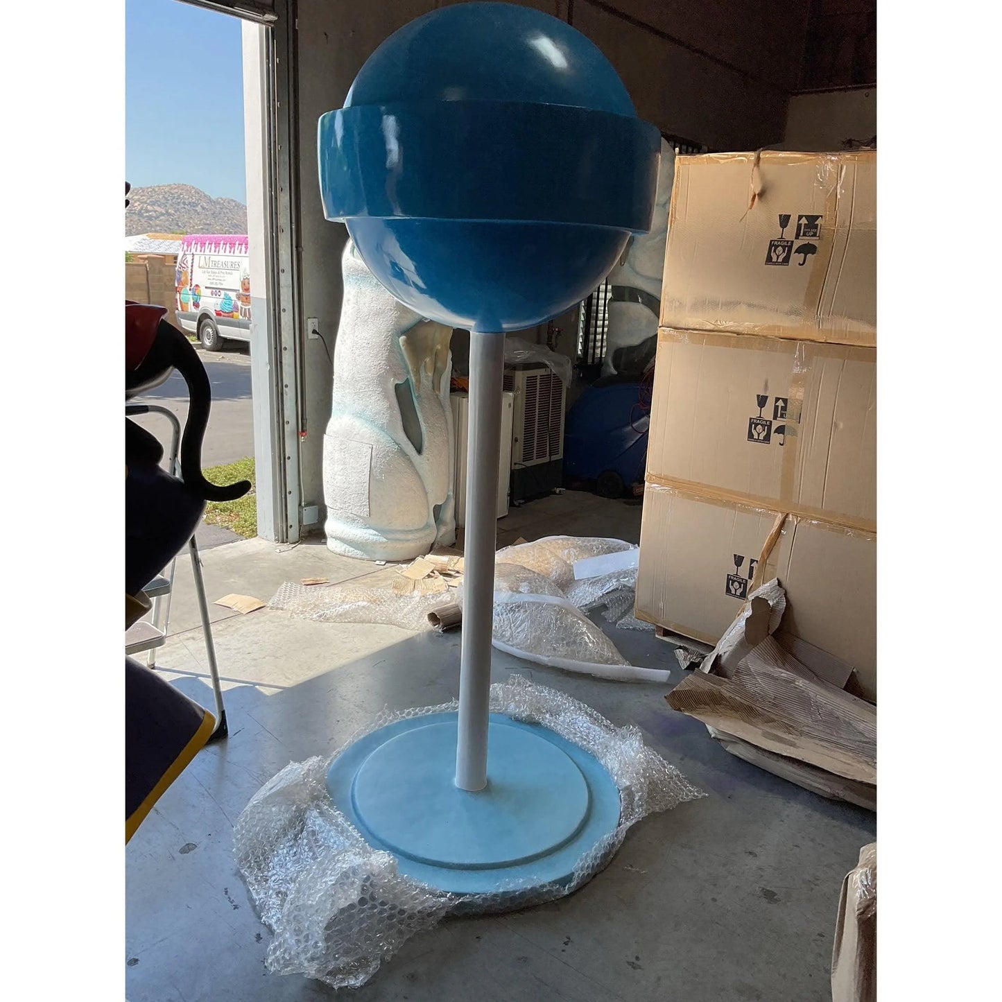 Large Blue Sugar Pop Statue