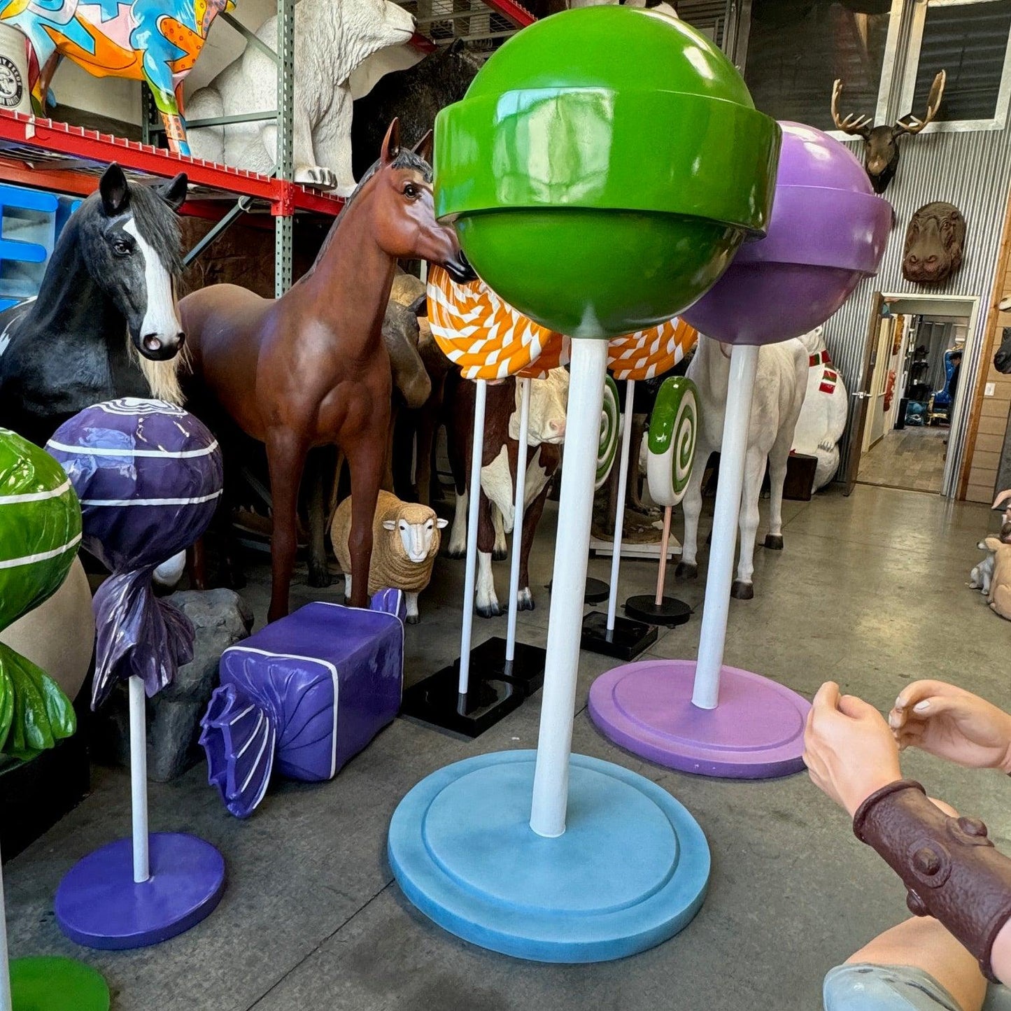Large Green Sugar Pop Statue