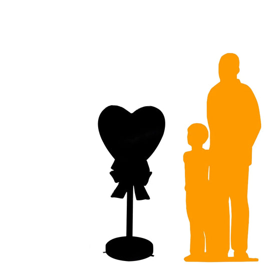 Pink Heart Lollipop Statue With Bow R0346P-S243-PT