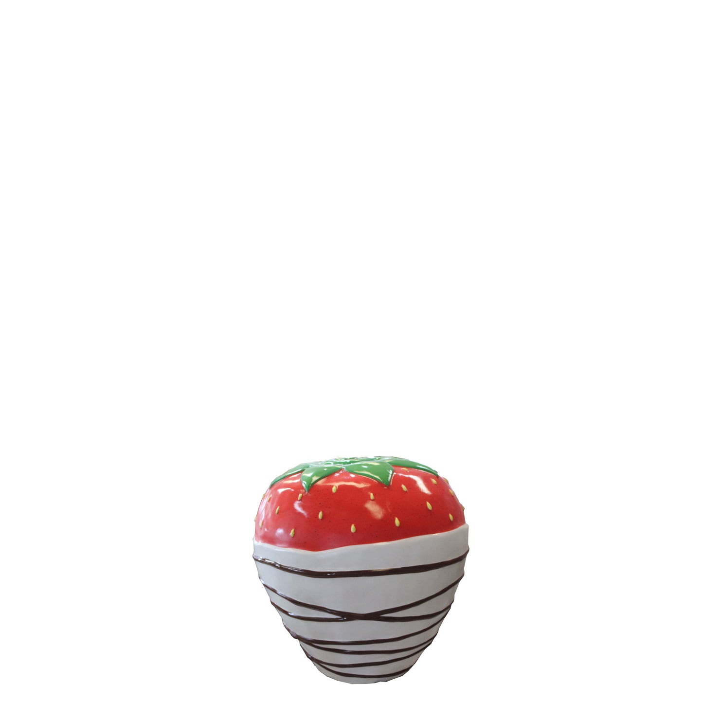 White Chocolate Covered Strawberry Statue