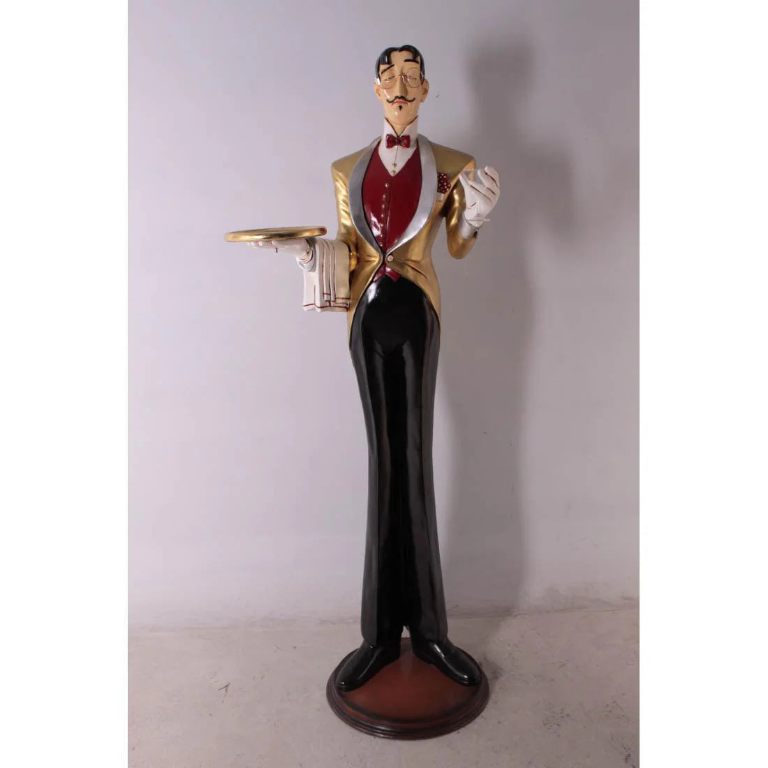 Frenchman Waiter Life Size Statue