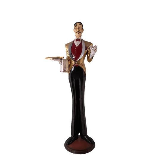 Frenchman Waiter Life Size Statue R0247-ST4800-G