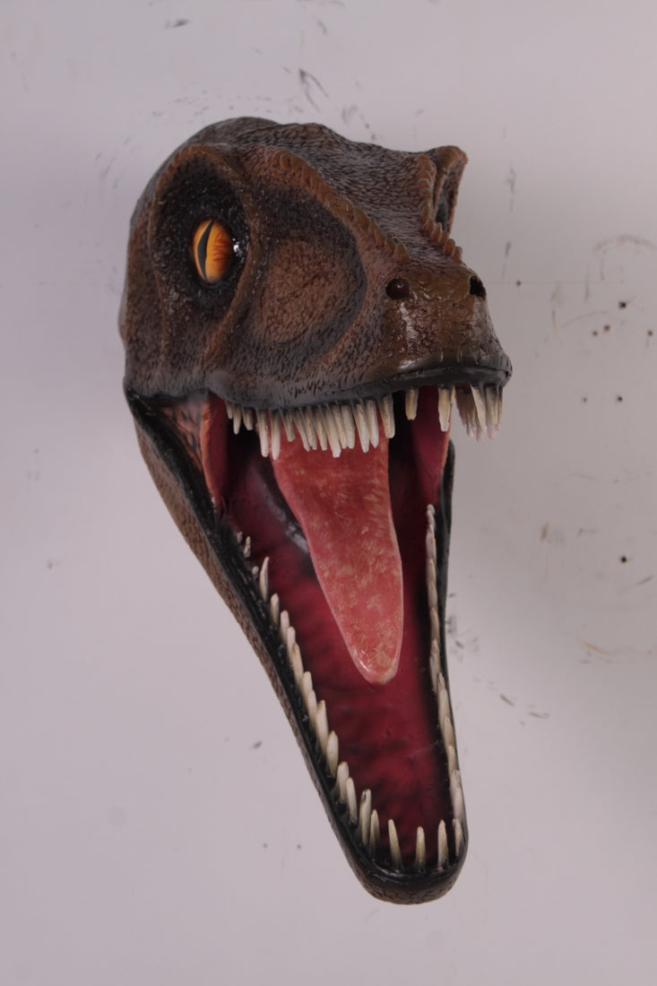 Velociraptor Dinosaur Head Statue