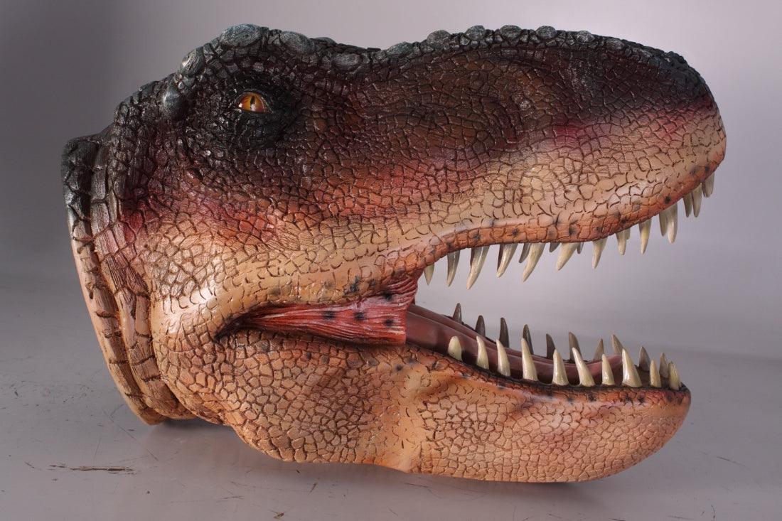 Brown T-Rex Dinosaur Head Statue