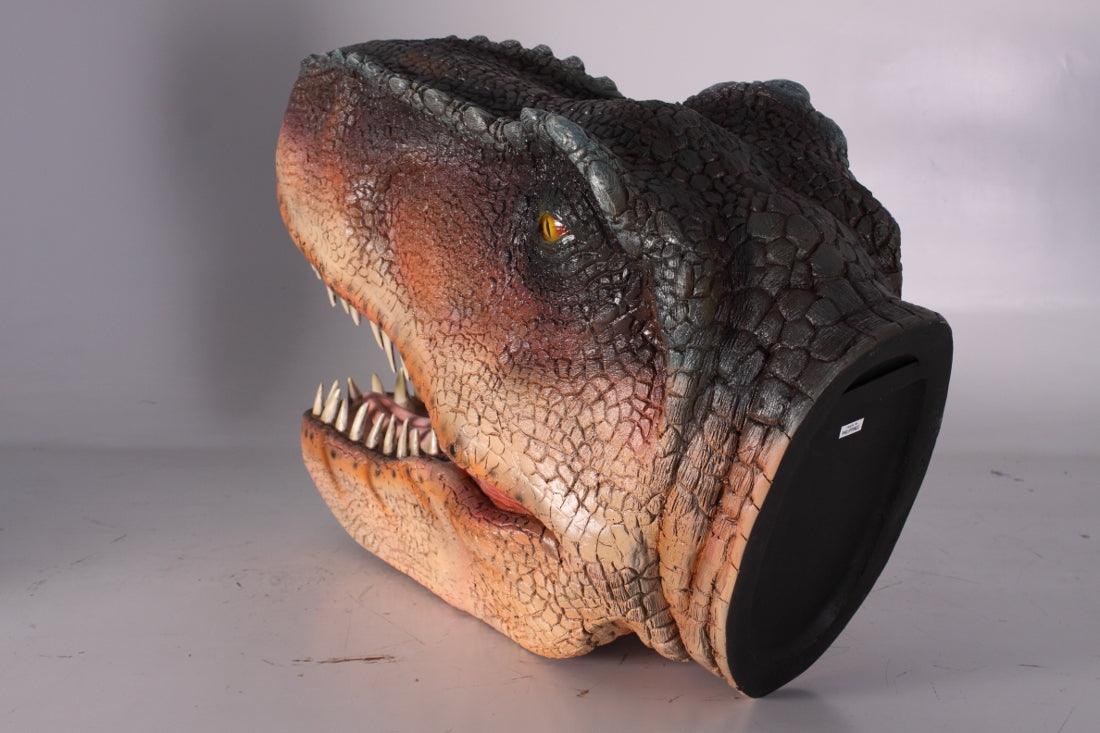 Brown T-Rex Dinosaur Head Statue
