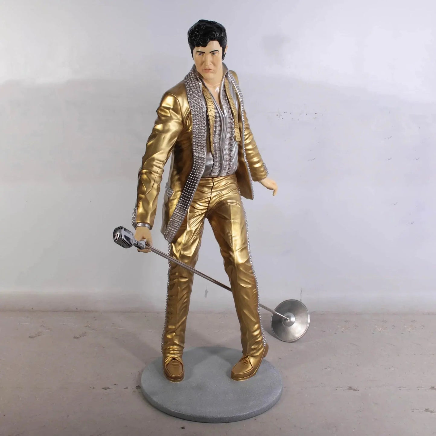 Singer Elvis In Gold Life Size Statue LS201-ST6638-G