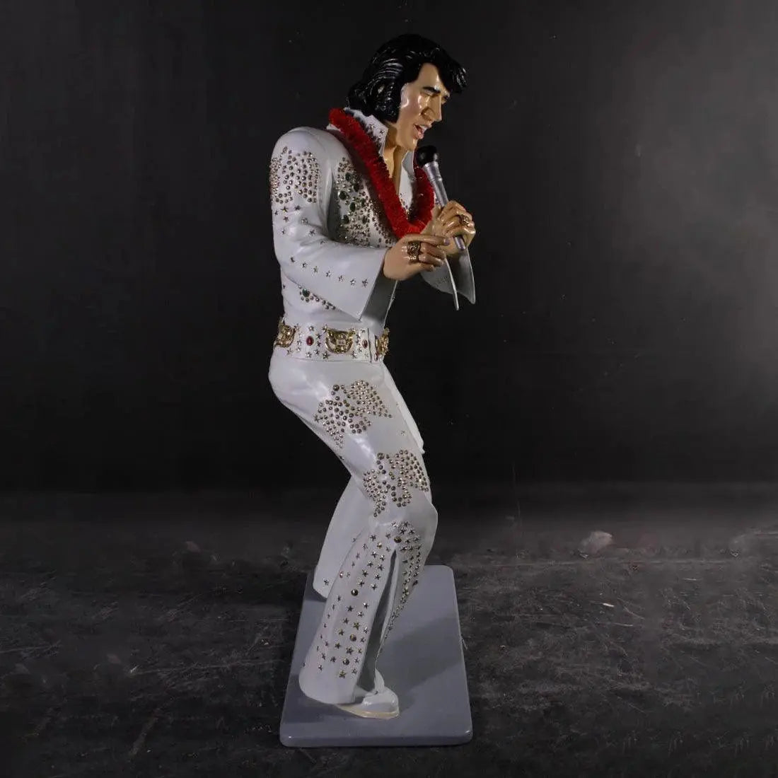 Singer Elvis In White Standing Life Size Statue LS202-ST6642-G
